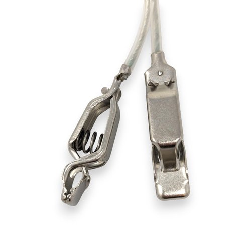 Fencing Club Fencing Foil/Saber Mask Cord, Elite Series, Head Wire Clamp Clip, Clear Wire, Competition Approved (2 Pack)