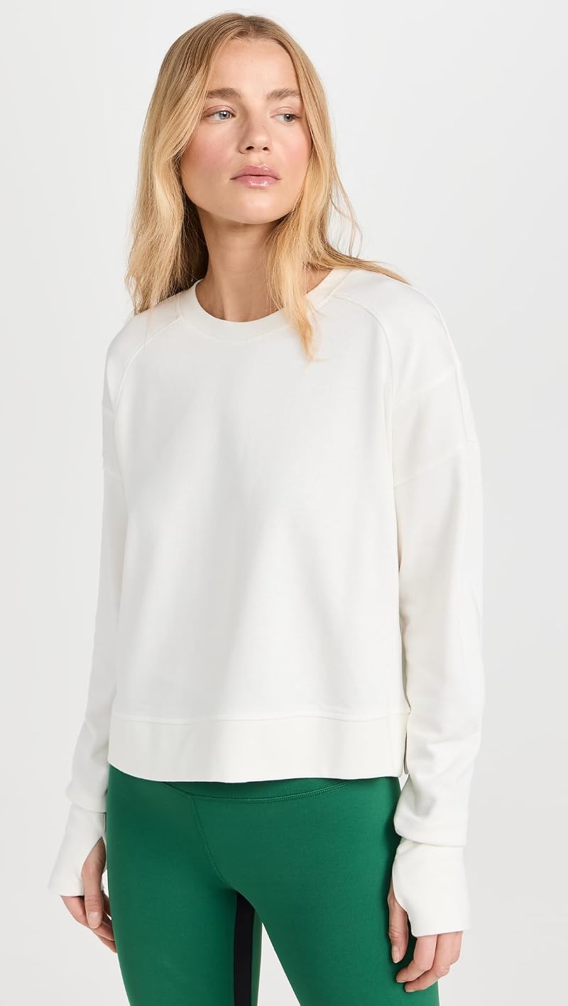 Sweaty Betty After Class Longline Sweatshirt - Lily White XX-Large