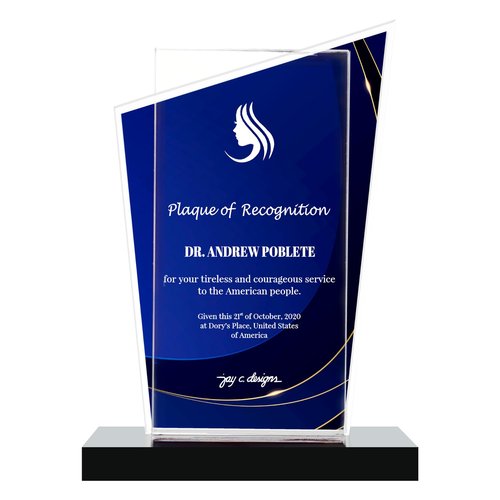 Victory Trophy - Custom Acrylic Award Plaque for Employee Recognition, Graduation, Retirement, Corporate Gifts, Milestone Celebrations, and Sports Achievements (6-inch)
