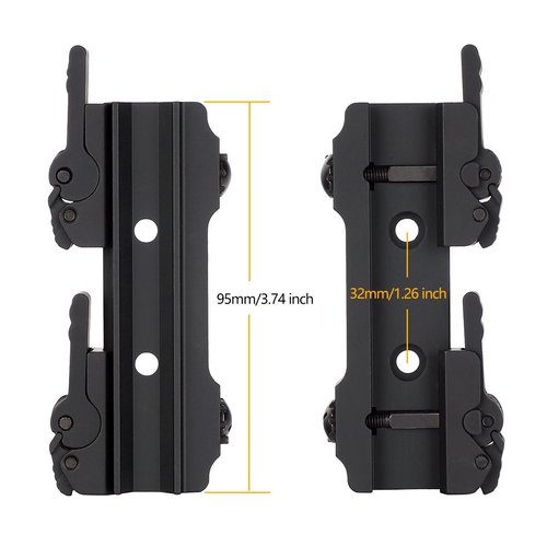 AWETHE Tactical Quick Release Scope Mount, Optical Sight Plate Base Mount, for ACOG Fiber Optics Scope