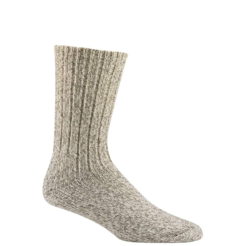 Wigwam El-Pine Ragg Wool Heavyweight Crew Socks, Grey Twist, X-Large