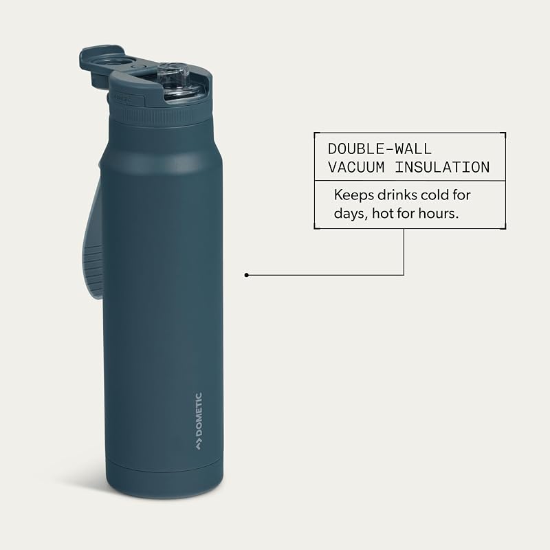 Dometic 42 oz Insulated Chug Bottle Ocean, Vacuum-Insulated Stainless Steel