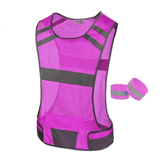247 Viz Mesh Reflective Vest with Inside Pocket - High Visibility Running Safety Vest Straps for Men Women & Kids - XX-Large Size Jogging Gear with 2 Reflective Bands