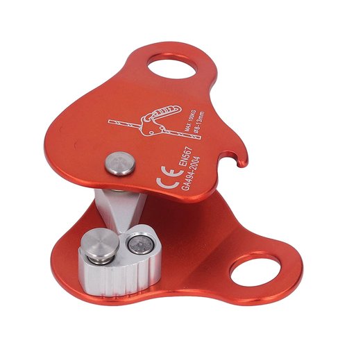 cardyven Rope Grab Ascender Riser Adjuster Fits Rope for Rocking Climbing Protection Rescue, Climbing Rope Grab Self Locking 8 13mm Climbing Rope Grab Stopper (Orange)