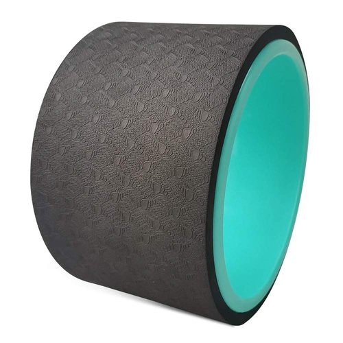 NGT Yoga Wheel 6 inch Wheels For Back Pain Strongest and Most Comfortable Dharma Yoga Prop Wheel(6'' black-green)