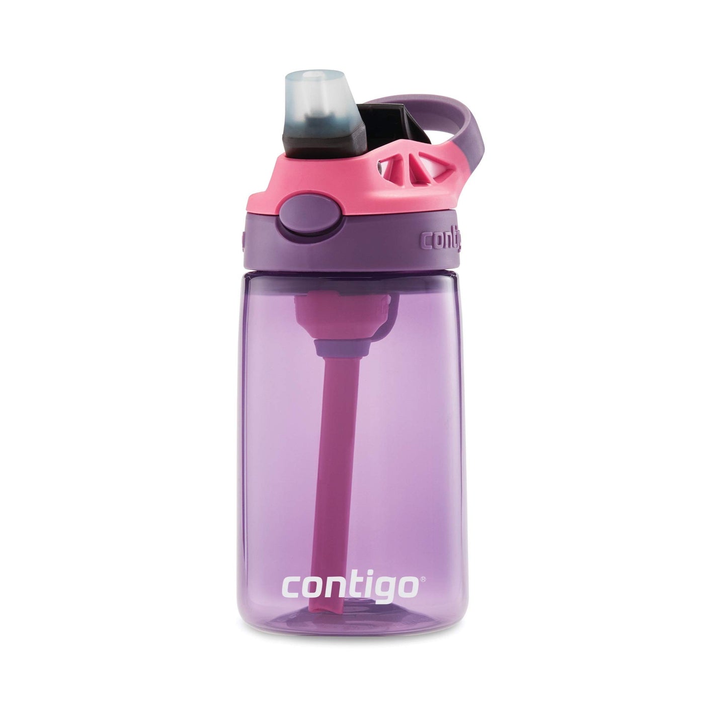 Contigo Kids Straw Water Bottle with AUTOSPOUT Lid, 14oz, Eggplant