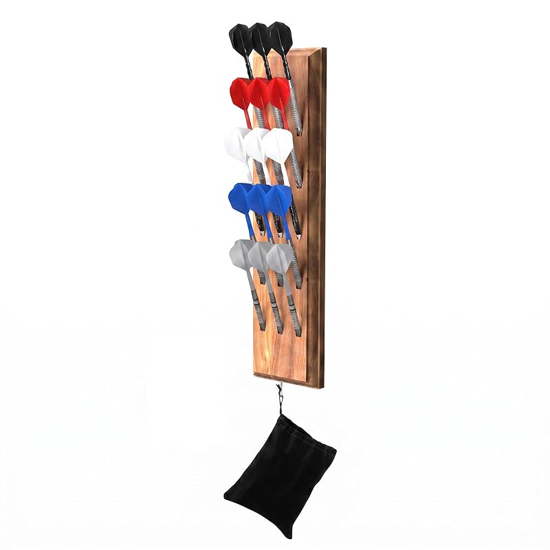 Viper Cinnamon Finish Wall-Mounted Dart Holder Display, Holds 12 Darts