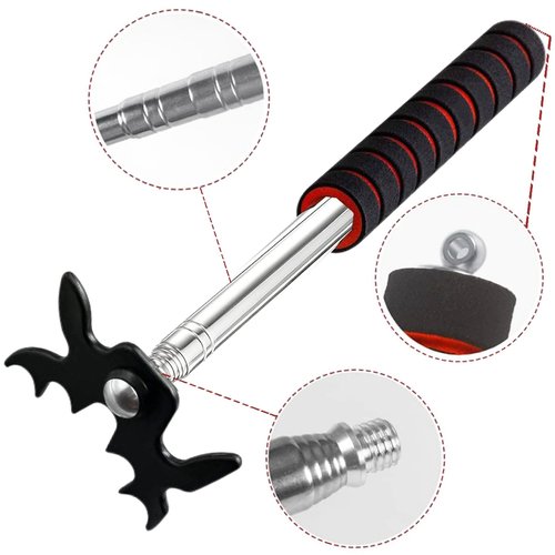 AUTIDEFY Retractable/Removable Head Billiard Rack Cue Bridge Cue Holder with Bridge Head,Billiard Cue Accessories for Billiard Tables,Games,Tournaments Billiard Bridge Cue (Black)