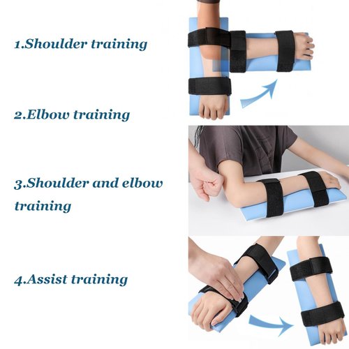 Desktop Rehab Skateboard 360° Roating Wheels Rehabilitation Trainer Shoulder and Arm Exercise for Stroke Hemiplegia Patients Improve Flexibility Stretching (black)