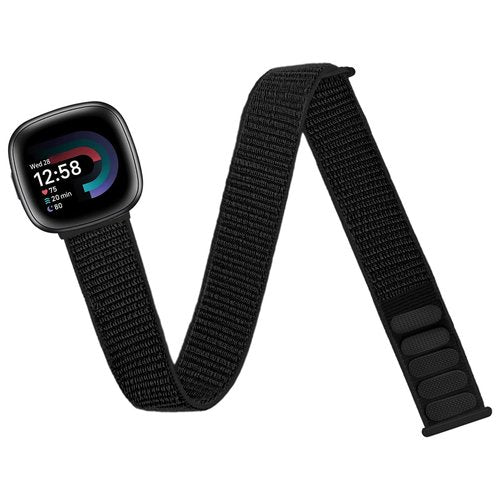 Chinber Nylon Sport Ankle/Arm Band Compatible with Fitbit Versa 4/3/Sense 2 Bands, Elastic Nylon Braided Arm Strap Replacement Wristband for Women Men