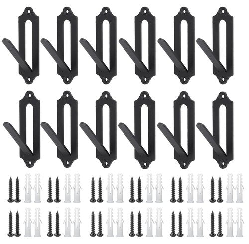 Qonutoci European Mount Skull Hanger - 12 Pack 4.1"x1.4" Deer Hanger, Heavy-Duty Rustproof Hooks for Deer, Antelope, Coyote & Small Game Taxidermy, Easy to Install, Indoor/Outdoor Use