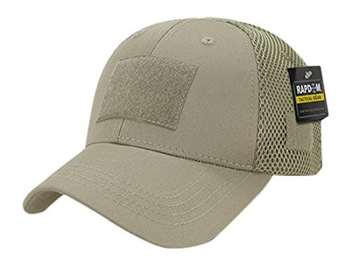 Rapdom Tactical Low Crown Air Mesh Tactical Caps, Khaki