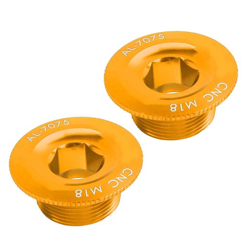 Xolsurg M18 Crank Cover Cap High Strength Aluminum Alloy Parts Hollow Integrated Crankset (M18 Gold)