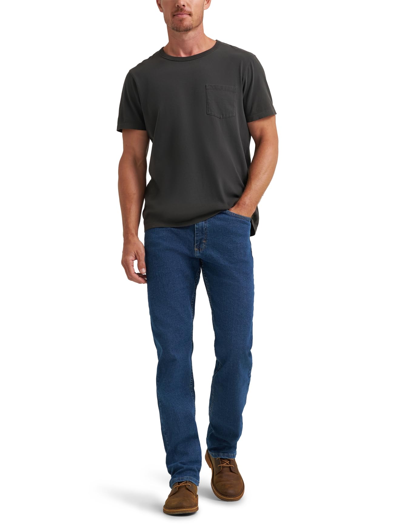 Regular Fit Comfort Flex Waist Jean, Dark Stonewash, 38W x 30L