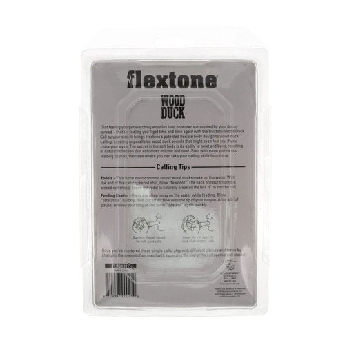 Flextone Hunting Waterfowl Realistic Sounds Adjustable Volume Flexible Body Wood Duck Game Call