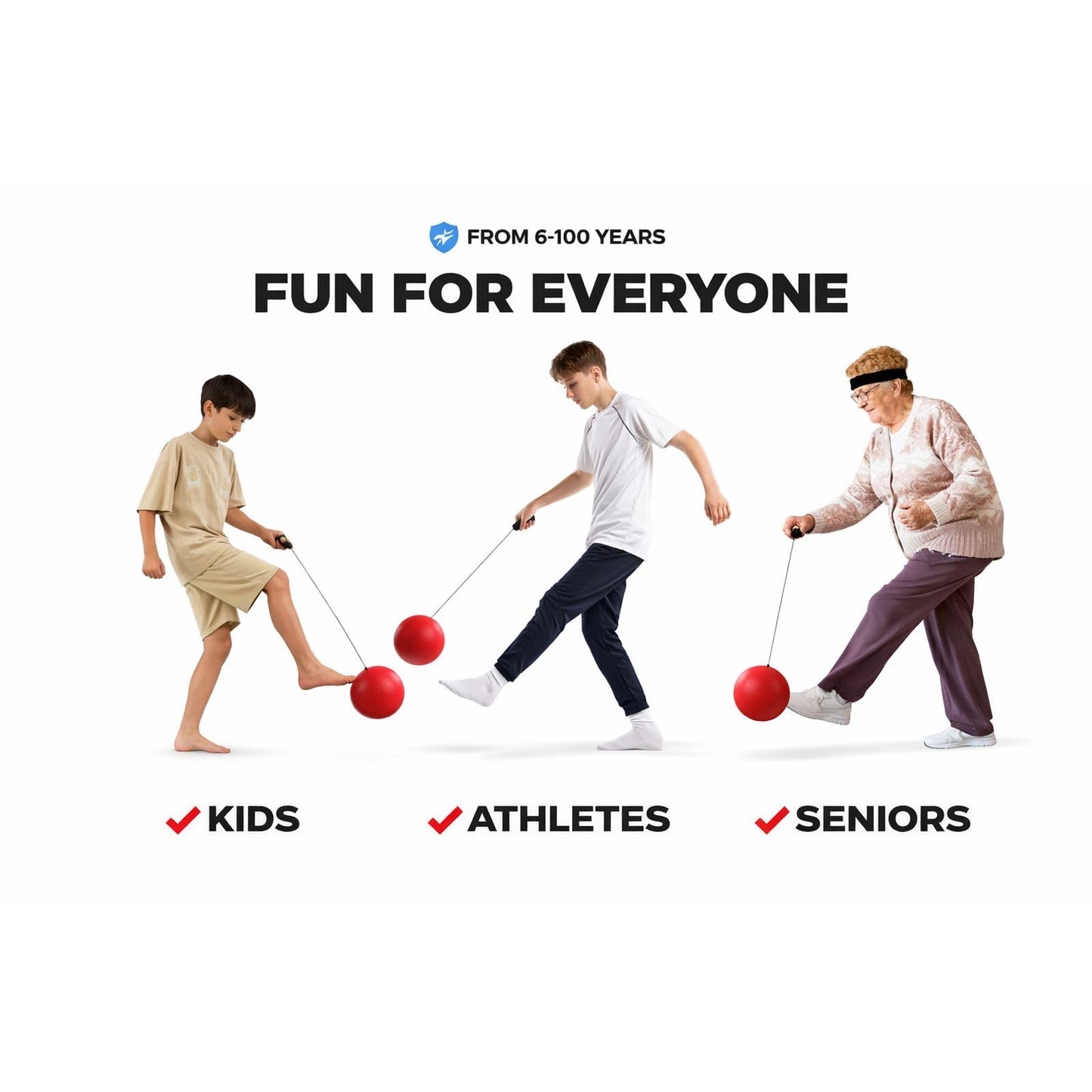 Footbollen Kick Ball – Interactive Soccer Training for Kids, Teens & Adults | Improve Foot-Eye Coordination, Agility & Ball Control