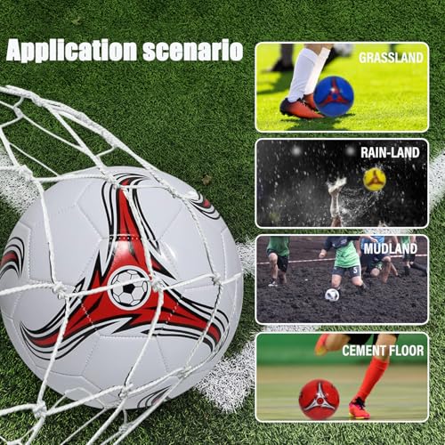 Youlina Size 5 Soccer Balls Pack with Pump & Mesh Bags - Bulk Sports Equipment for Donations