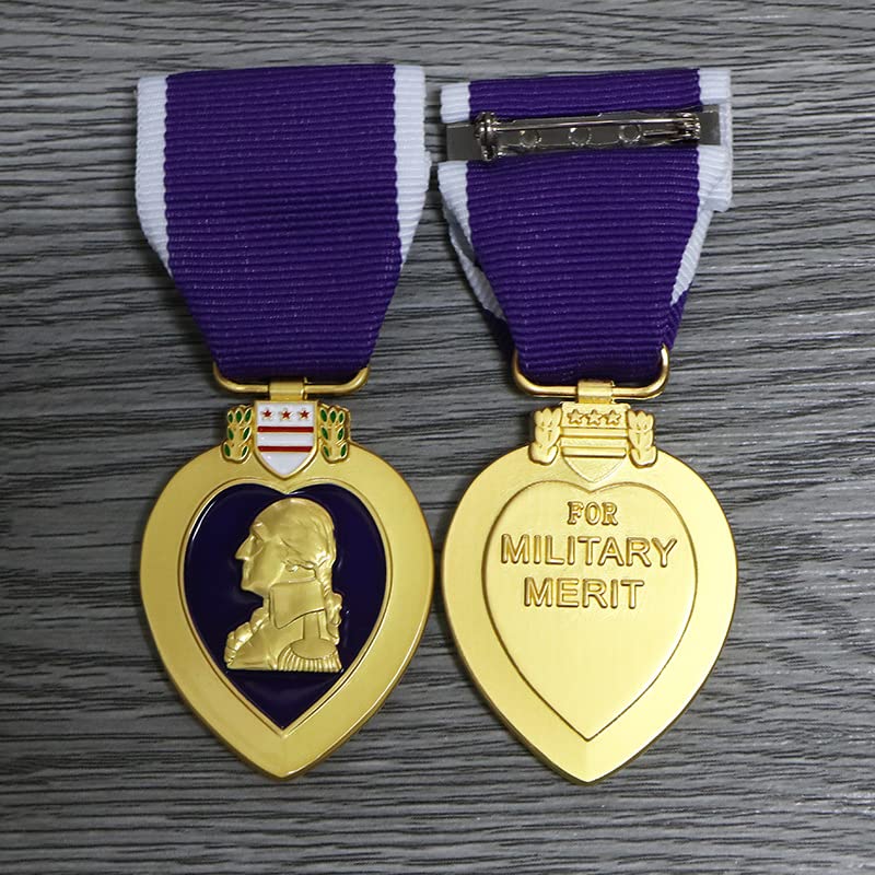 Purple Heart Medal Replica for Display – Honor & Respect Jewelry Decoration