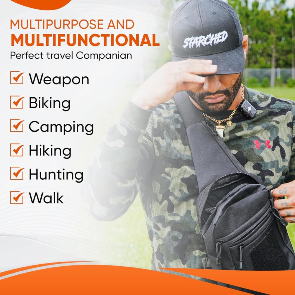 DINOSAURIZED Raptor Sling Bag Right Hand Tactical EDC Pack with Holster