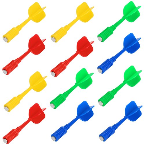 Accmor 16 Pack Magnetic Darts for Magnetic Dartboard, Replacement Plastic Dart Game Safety Darts