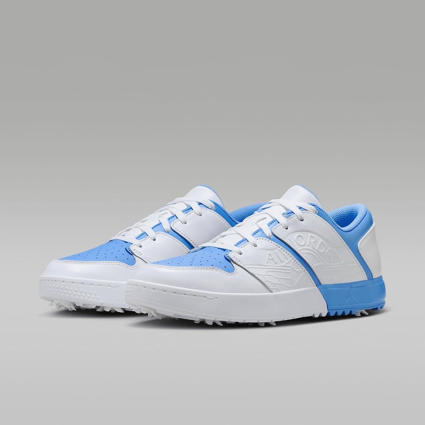 Jordan NU Retro 1 G Golf Shoes (FZ4153-001, Black/University Red/Blue Tint/White)