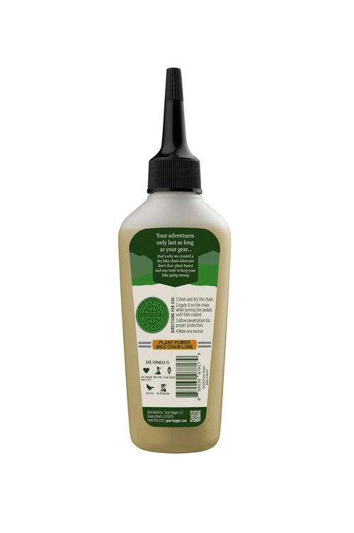 Dry Bike Chain Lube (3.2 oz, Pack of 1) ??Eco-Friendly Plant-Based Bike Lubricant ??Bike Chain Cleaner, Dry Conditions ??No Teflon, No Petroleum, No PTFE