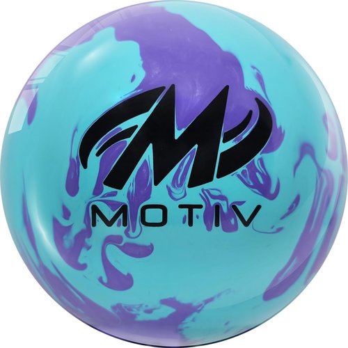 MOTIV Max Thrill Hybrid Bowling Ball | Huge Value and Performance | Sky Blue Solid with Purple Pearl | Available in 10-16 pounds (14, Pounds)