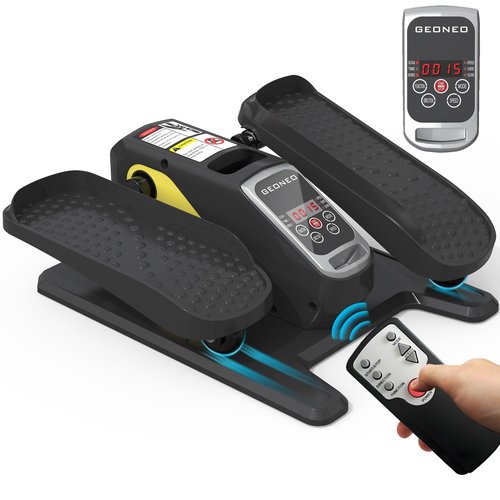 Under Desk Elliptical Machine, Electric Ellipse Leg Exerciser for Senior, Quiet and Compact Electric Seated Pedal Exerciser for Home with Display Monitor, Remote Control and 12 Adjustable Speeds