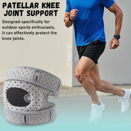 Wellknee Knee Brace, Adjustable Patellar Tendon Support Sleeves, Wellnee Patellar Pad Realign Knee Joint While You Move, For Meniscus, Osteoarthritis, Orthopedic, Knee Support for Athletes(1PCS)