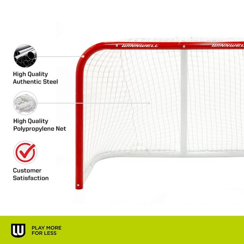 Winnwell Regulation Size Hockey Net - Indoor & Outdoor Heavy Duty Goal - Good for Street, Field & Rink (36")