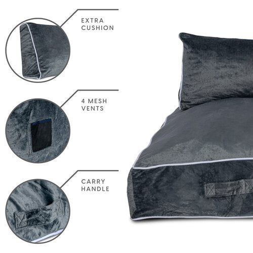 Milliard Deluxe Crash Pad, Bean Bag Couch, Sensory Pad with Foam Blocks for Kids and Adults with Washable Cover (5 feet x 4.5 feet)
