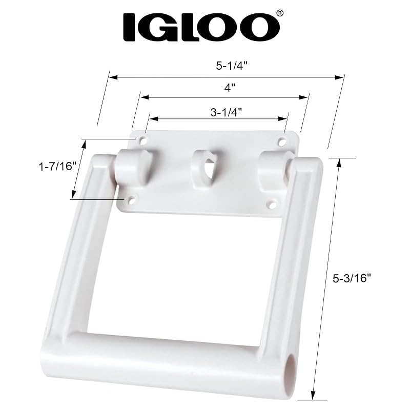 Igloo 90-100 Quart Cooler Handle Bracket - Swing-Up, White