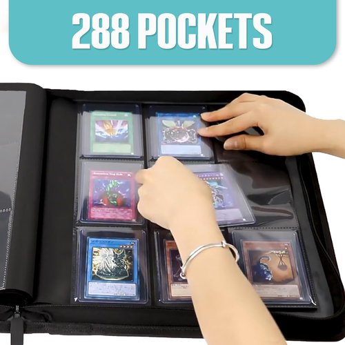 Top Loader Binder - 9 Pocket (3" x 4"), Holds 288 Toploaders | Baseball Toploader Cards Binder & Card Holder For Sports Cards, Binder For TCG & MTG Cards