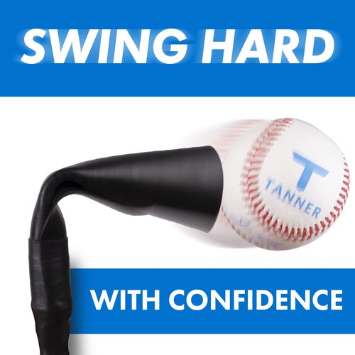 Tanner Tee The Original Batting Tee – Adjustable Pro Hitting Tee for Baseball & Softball, Steel Shaft, Composite Base, Hand-Rolled Rubber Top, 26"-43" Height