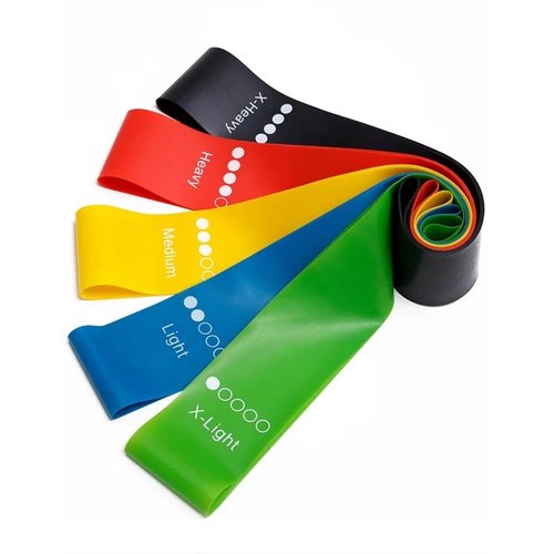 Resistance Bands Set for Men and Women, 5 Pack Exercise Bands with Different Resistance Levels, Long Elastic Workout Bands for Home Gym, Strength Training, Stretching, Yoga, Pilates, Rehab