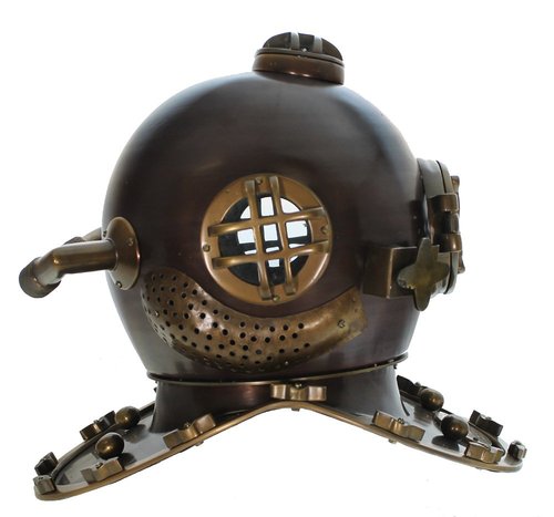 RedSkyTrader 14" US Navy Mark V Diver Helmet - Reproduction - Copper