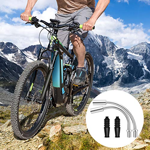 Bike Brake Cable Noodle Guide Set 32 Pieces - 90° & 110° Bends for Mountain & Road Bikes - Durable Stainless Steel & Rubber Boots - Variation of THIS listing 32