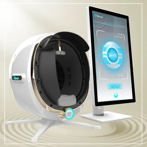 Skin Analysis Machine Facial for Salon - 21.5 Inch Products Recommender Woods Lamp Machine Professional Dermatoscope Intelligent Moisture Analyzers Instrument