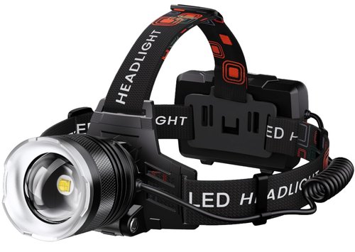 AMAKER LED Rechargeable Headlamp, Super Bright with 5 Modes & IPX7 Level Waterproof USB Rechargeable Zoom Headlight, 90° Adjustable for Outdoor Camping, Running, Cycling, Climbing