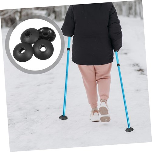 BIUDECO Outdoor Hiking Accessories 4 Pack Trekking Pole Rubber Tips for Enhanced Stability and Durability