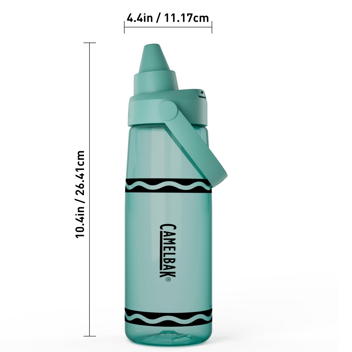 CamelBak Crayola Chug Water Bottle for Everyday Hydration, Tritan Renew Design with Chug Lid, 25oz, Aquamarine