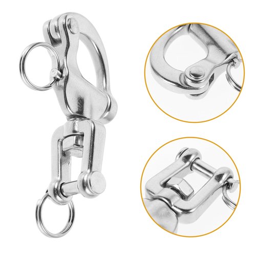 OHPHCALL Quick Release Stainless Steel Swivel Shackle for Use Load Capacity Easy Handpull Operation Essential for Sailboats and Yachts Secure Rigging