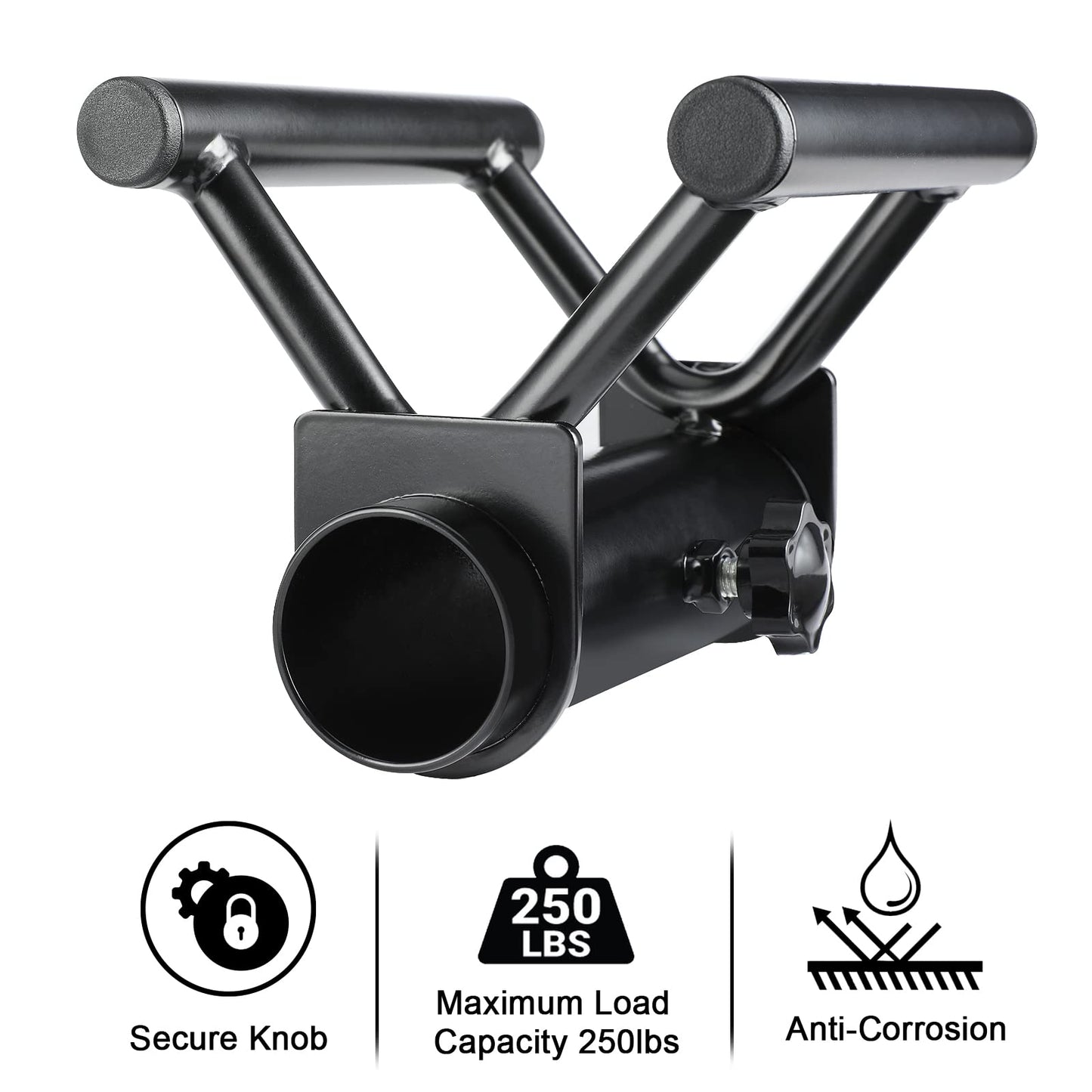 BRTGYM Landmine Handle T Bar Row Attachment for 2" Olympic Barbell, Solid Steel Black Powder-Coated, Ideal for Back Training
