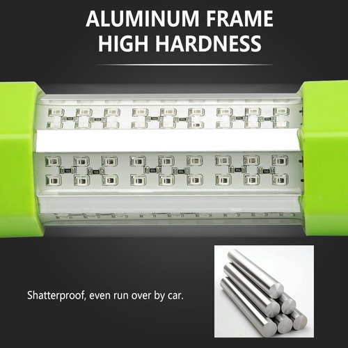 70W DC 12V IP68 Waterproof Aluminum Glowing Boat Fish Attractants Lure Green Submersible Fishing Lights LED Underwater for At Night Snook Crappie with Battery Clips