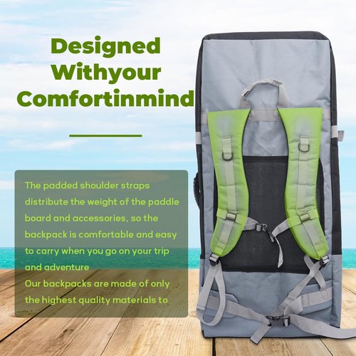 SkyPath Paddle board Backpack Bag, iSUP Bag, Travel Carrying Backpack for Paddle boards, Accessories, 130 Large Capacity for Move