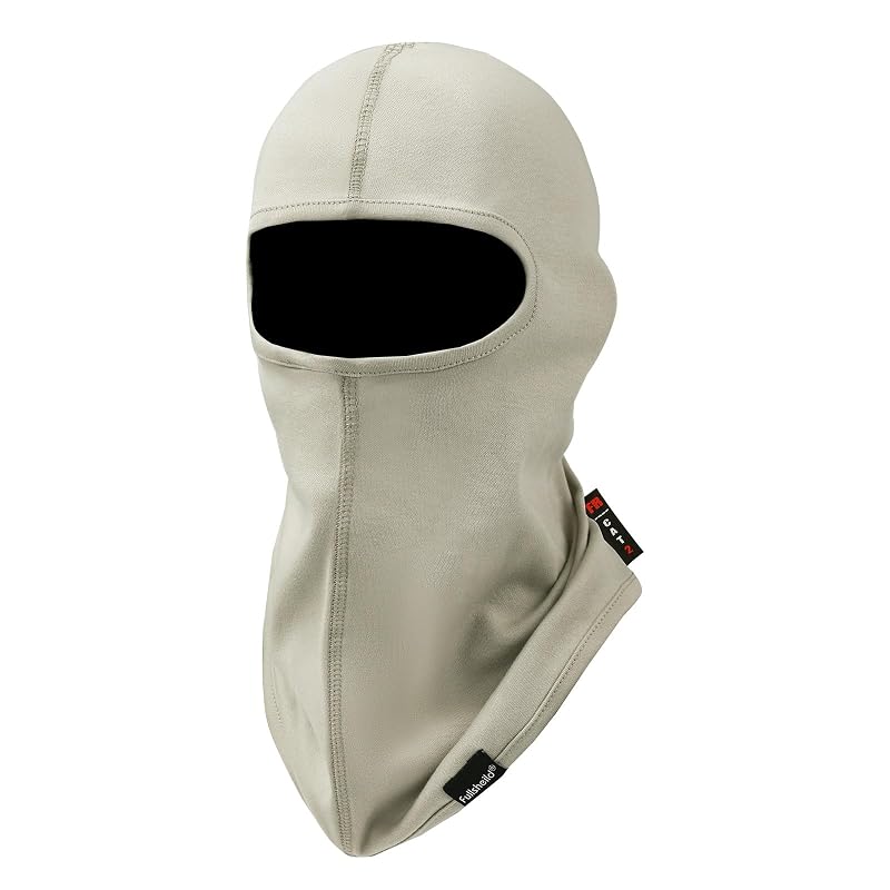 Fullsheild FR Balaclava Face Mask for Men - Flame Resistant Welding Cap, 1 Pack Light Khaki, One Size