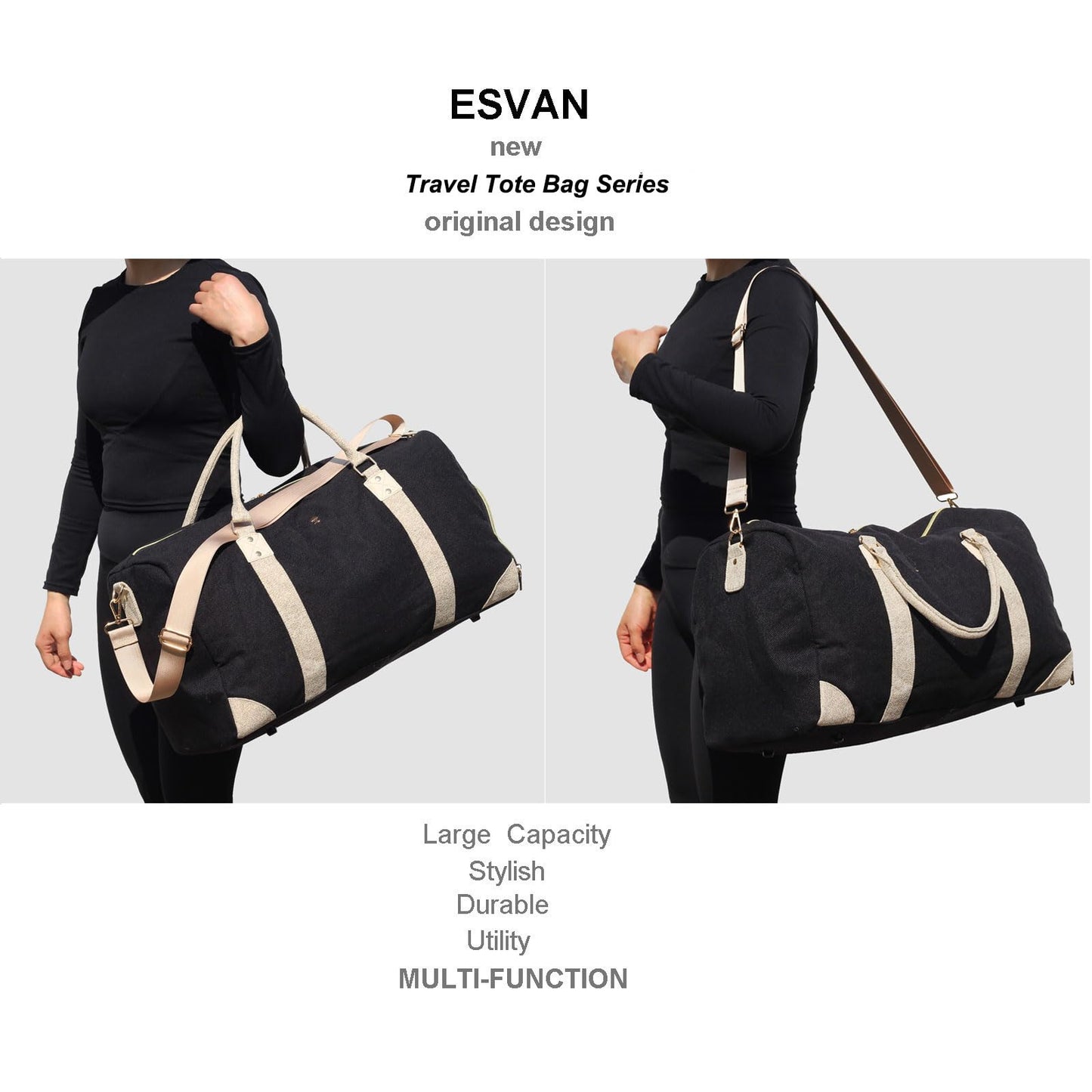 Travel Duffle Bag, Weekender Bag for Women with Shoe Compartment, Carry on Overnight Bag Gym Duffel Bag, Mommy Hospital Bags