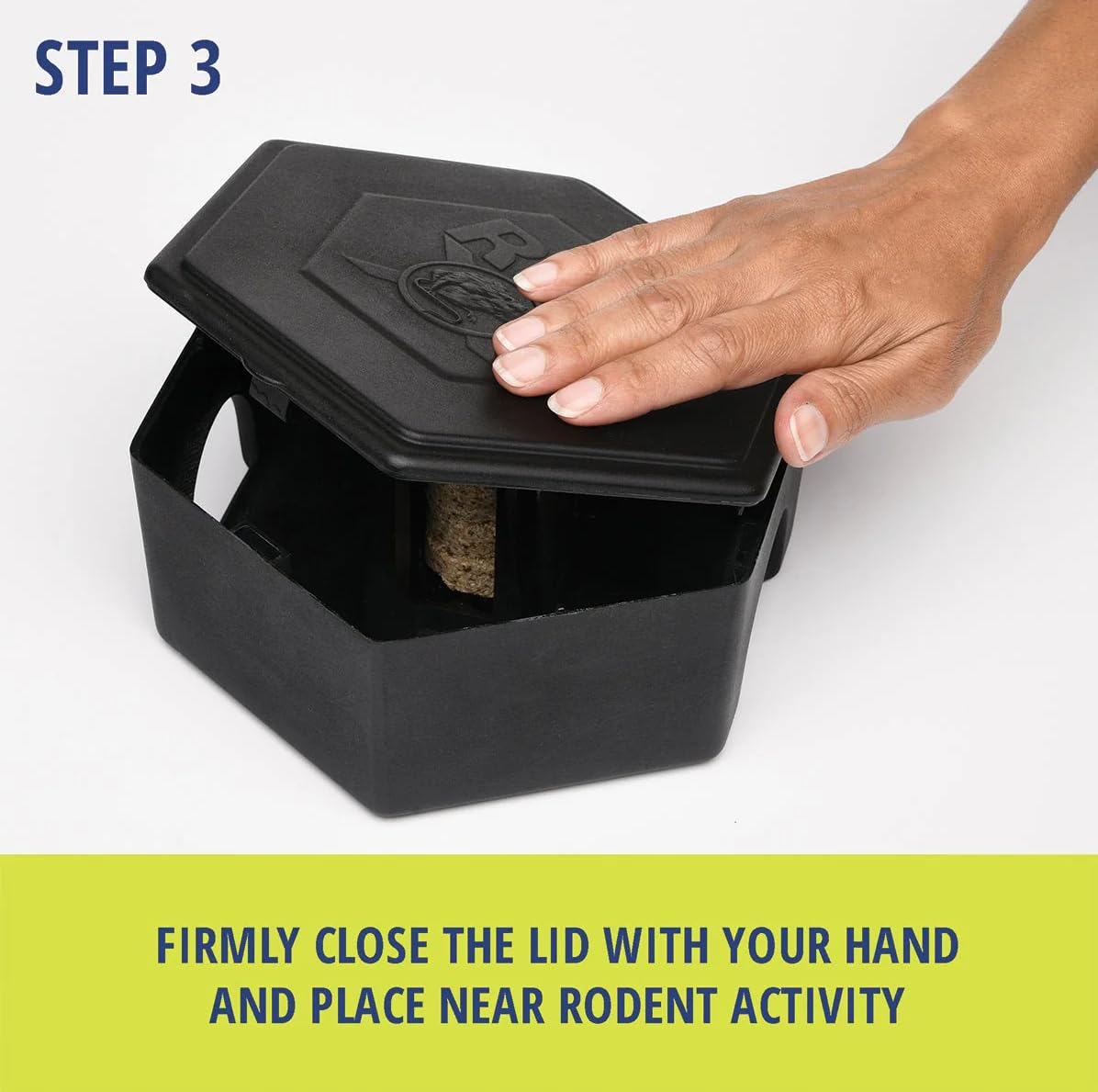 RatX Rodent Bait Station for Mice & Rats – Indoor & Outdoor Use | Small Plastic Bait Box | Compact Size | Weatherproof, Reusable