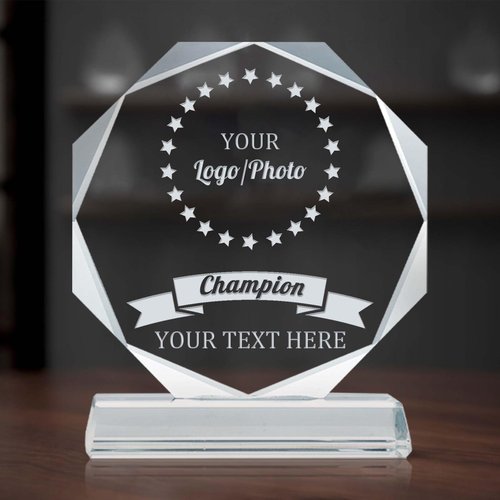 LOFART Personalized Crystal Trophy Award Custom Glass Trophy Plaques Personalized Engraved for Award for Employees Coworker Gift Retirement Gift Sports Trophies Leaving Gifts for Employee