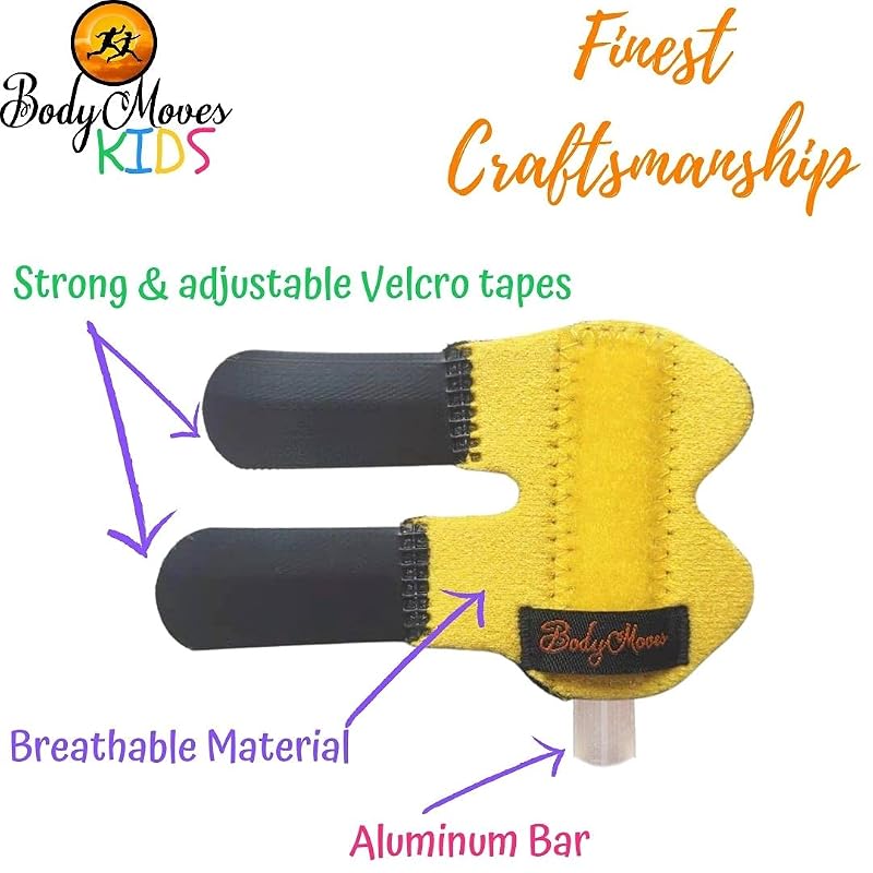 BodyMoves Kids Finger Splints (2 pc) - Yellow Variation